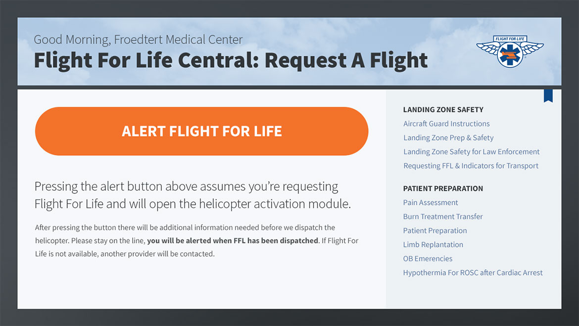 Flight For Life Central Homepage